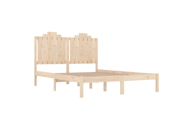 Sängynrunko täysi mänty 200x200 cm - Ruskea - Huonekalut - Sänky - Sänkykehikot & sängynrungot