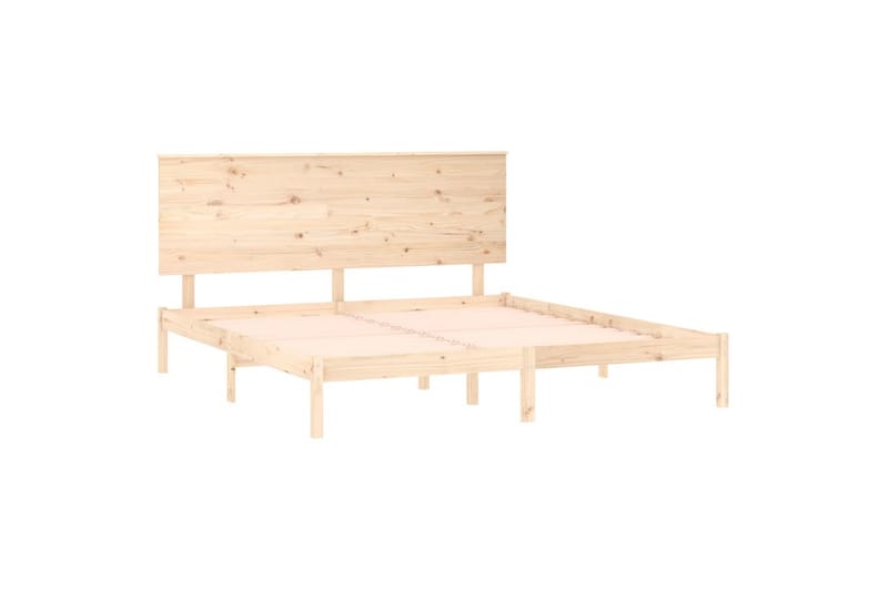 Sängynrunko täysi mänty 200x200 cm - Ruskea - Huonekalut - Sänky - Sänkykehikot & sängynrungot
