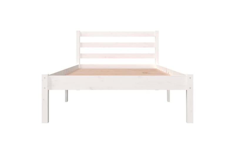 Sängynrunko täysi mänty 90x190 cm valkoinen 3FT Single - Valkoinen - Huonekalut - Sänky - Sänkykehikot & sängynrungot