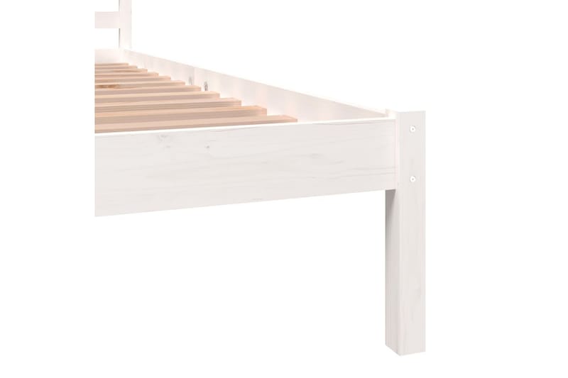 Sängynrunko täysi mänty 90x190 cm valkoinen 3FT Single - Valkoinen - Huonekalut - Sänky - Sänkykehikot & sängynrungot