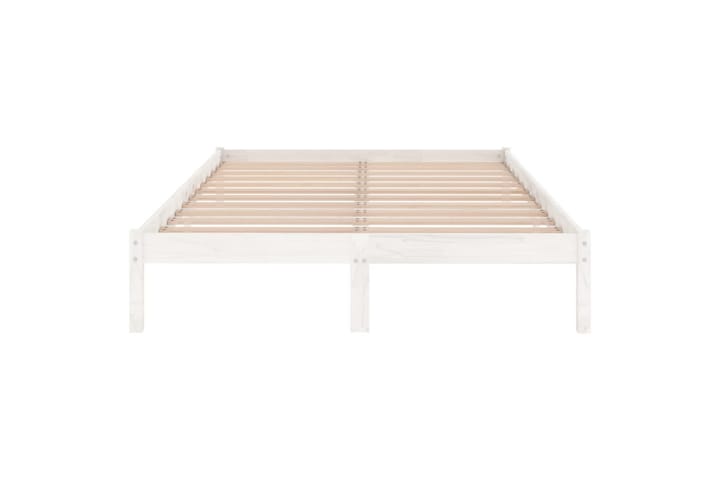 Sängynrunko täysi mänty valkoinen 120x190 cm UK Small Double - Valkoinen - Sänkykehikot & sängynrungot
