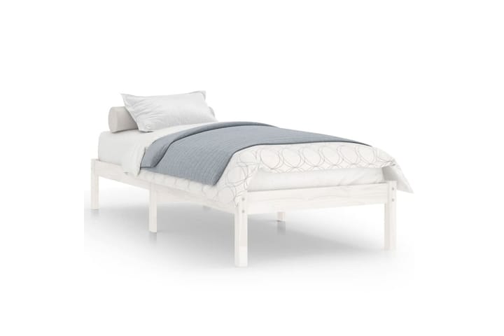 Sängynrunko täysi mänty valkoinen 90x190 cm UK Single - Valkoinen - Sänkykehikot & sängynrungot