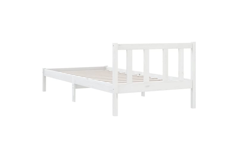 Sängynrunko täysi mänty valkoinen 90x190 cm UK Single - Huonekalut - Sänky - Sänkykehikot & sängynrungot