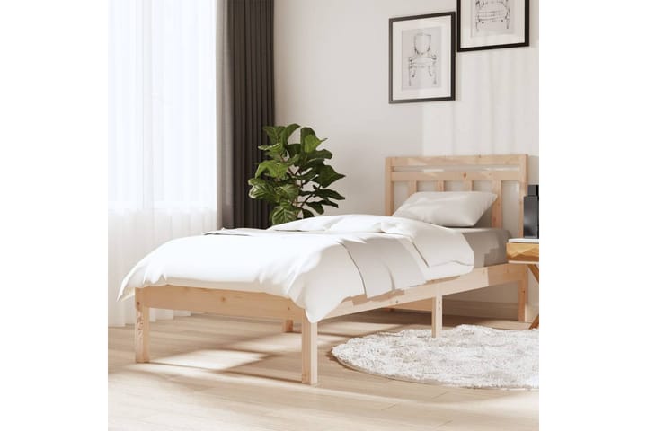 Sängynrunko täysi puu 90x190 cm 3FT Single - Ruskea - Sänkykehikot & sängynrungot