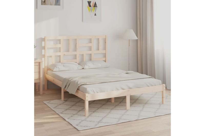 Sängynrunko täysi puu 150x200 cm 5FT King Size - Ruskea - Huonekalut - Sänky - Sänkykehikot & sängynrungot