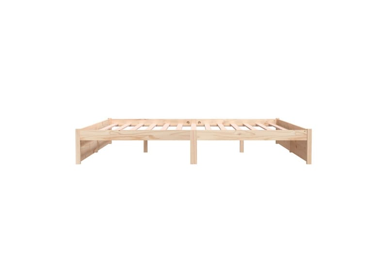 Sängynrunko täysi puu 200x200 cm - Ruskea - Huonekalut - Sänky - Sänkykehikot & sängynrungot
