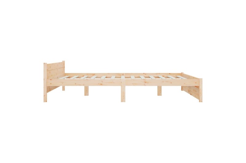 Sängynrunko täysi puu 200x200 cm - Ruskea - Huonekalut - Sänky - Sänkykehikot & sängynrungot
