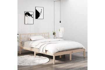 Sängynrunko täysi puu 140x190 cm - Ruskea - Huonekalut - Sänky - Sänkykehikot & sängynrungot