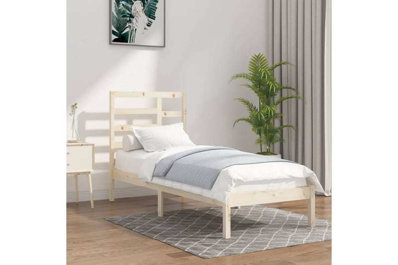 Sängynrunko täysi puu 90x190 cm 3FT Single - Ruskea - Huonekalut - Sänky - Sänkykehikot & sängynrungot
