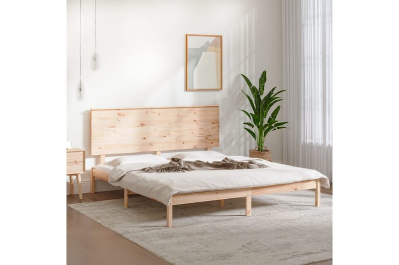 Sängynrunko täysi puu 150x200 cm 5FT King Size - Ruskea - Huonekalut - Sänky - Sänkykehikot & sängynrungot