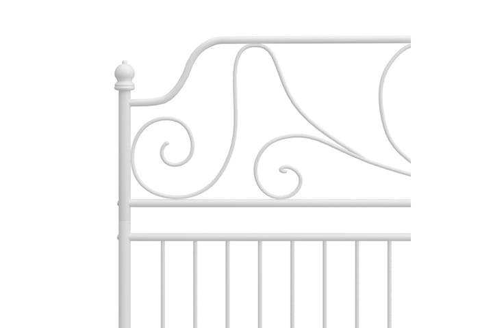 Sängynrunko valkoinen metalli ja vaneri 180x200 cm - Valkoinen - Sänkykehikot & sängynrungot