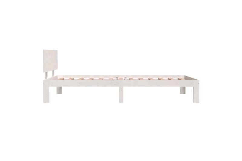 Sängynrunko valkoinen täysi mänty 100x200 cm - Valkoinen - Huonekalut - Sänky - Sänkykehikot & sängynrungot