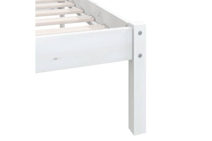 Sängynrunko valkoinen täysi mänty 100x200 cm - Sänkykehikot & sängynrungot