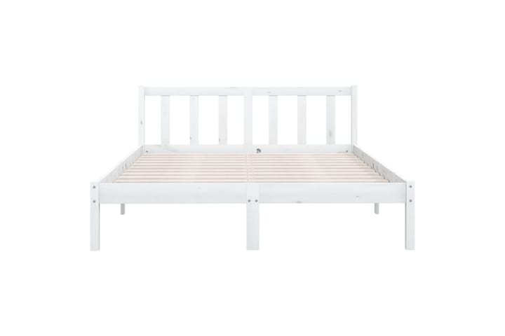 Sängynrunko valkoinen täysi mänty 150x200 cm UK King - Sänkykehikot & sängynrungot
