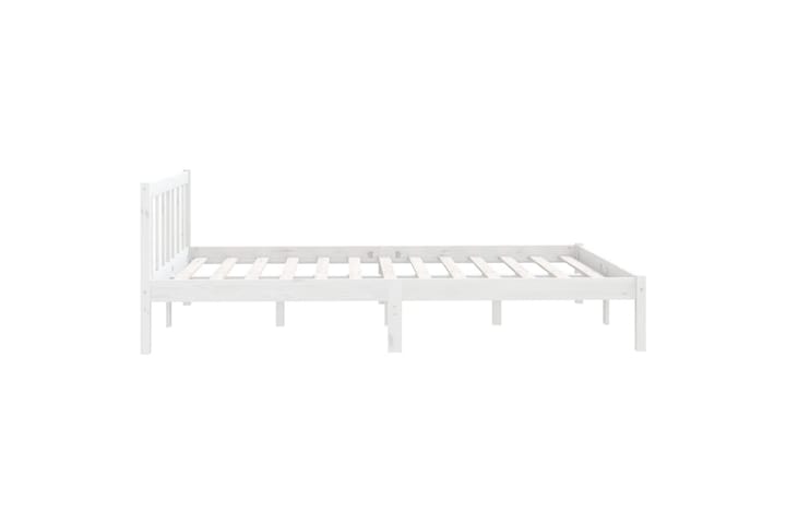 Sängynrunko valkoinen täysi mänty 150x200 cm UK King - Sänkykehikot & sängynrungot