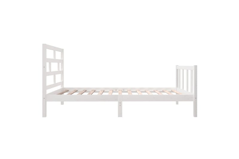Sängynrunko valkoinen täysi mänty 90x190 cm 3FT Single - Valkoinen - Huonekalut - Sänky - Sänkykehikot & sängynrungot