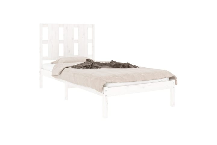 Sängynrunko valkoinen täysi puu 90x190 cm 3FT Single - Valkoinen - Sänkykehikot & sängynrungot