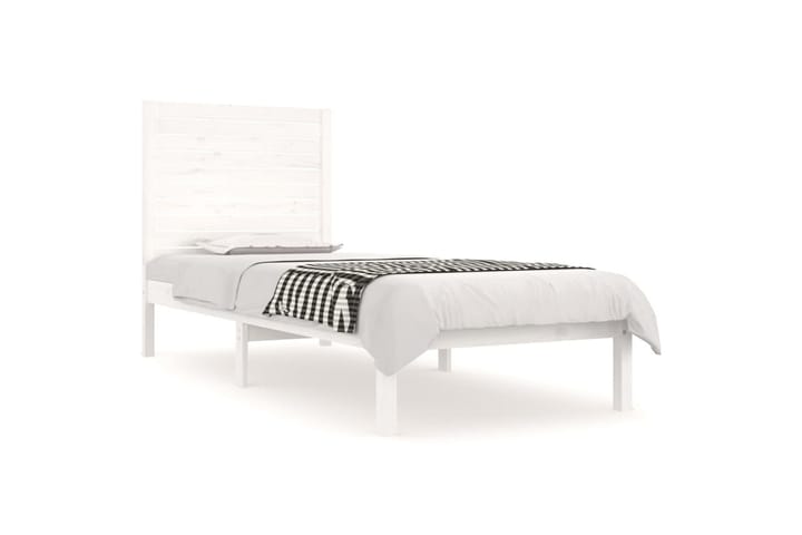 Sängynrunko valkoinen täysi puu 90x190 cm 3FT6 Single - Valkoinen - Sänkykehikot & sängynrungot