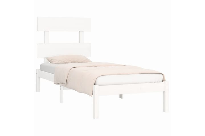 Sängynrunko valkoinen t�äysi puu 90x190 cm 3FT6 Single - Valkoinen - Sänkykehikot & sängynrungot