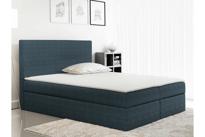 Sängynrunko Pries 200x200 cm - Tummansininen - Sänkykehikot & sängynrungot