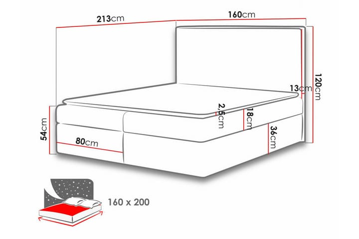 Sängynrunko Pries 160x200 cm - Vaaleanharmaa - Sänkykehikot & sängynrungot