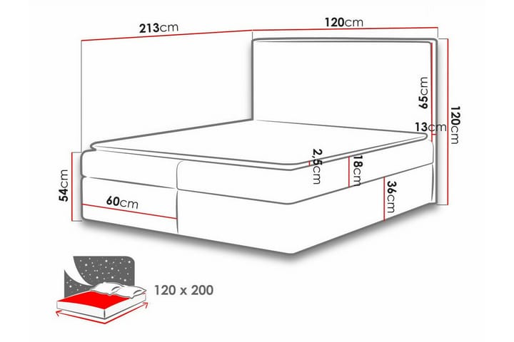 Sängynrunko Pries 120x200 cm - Tummanruskea - Sänkykehikot & sängynrungot