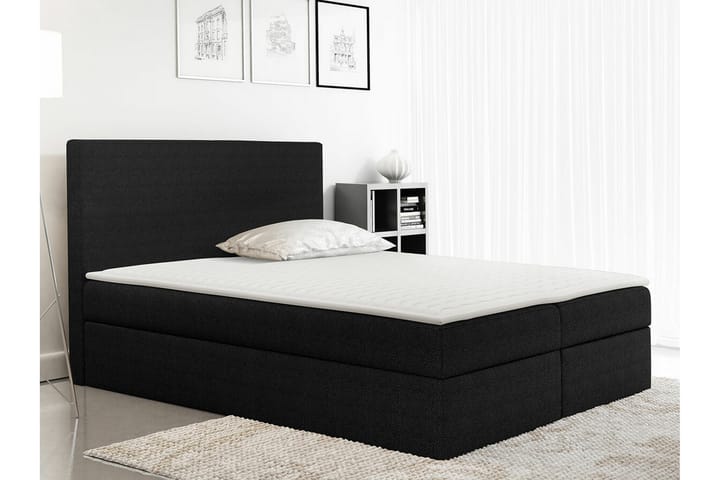 Sängynrunko Pries 200x200 cm - Musta - Sänkykehikot & sängynrungot