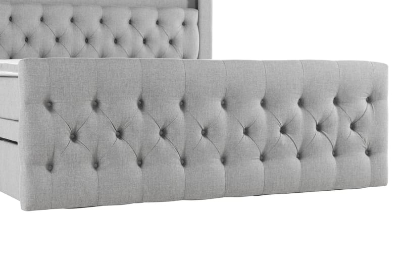 Altaneira Täydellinen Sänkypaketti laatikkosäilytyksellä LED-valaistus 160x200 - Harmaa - Huonekalut - Sänky - Sängyt säilytystilalla