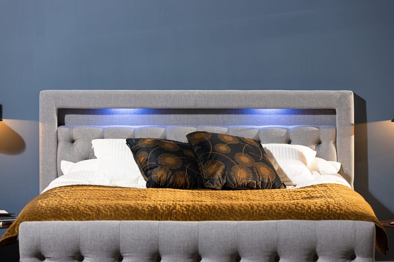 Jenkkisänky Cloud47 Francisco sänkypaketti Harmaa Laatikot - Huonekalut - Sänky - Sängyt säilytystilalla