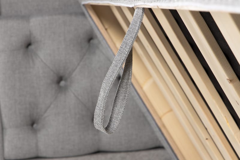 Jenkkisänky Cloud47 Francisco sänkypaketti Harmaa Nostokannellinen säilytystila - Huonekalut - Sänky - Sängyt säilytystilalla