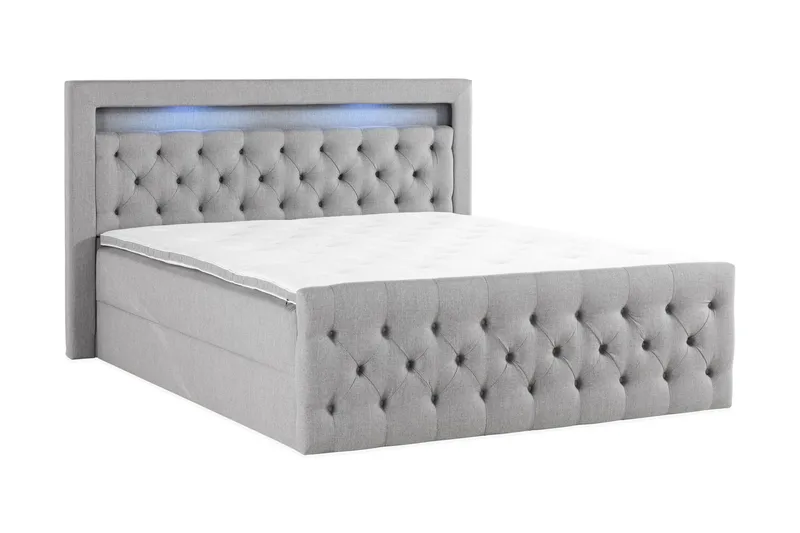 Jenkkisänky Cloud47 Francisco sänkypaketti Harmaa Nostokannellinen säilytystila - Huonekalut - Sänky - Sängyt säilytystilalla