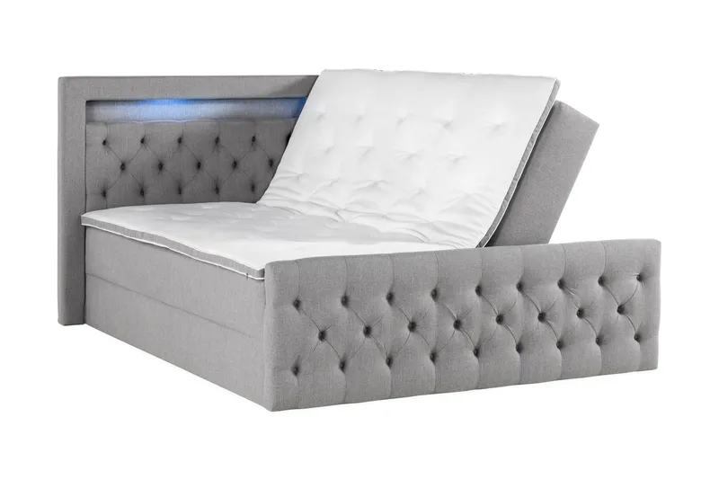 Jenkkisänky Cloud47 Francisco sänkypaketti Harmaa Nostokannellinen säilytystila - Huonekalut - Sänky - Sängyt säilytystilalla