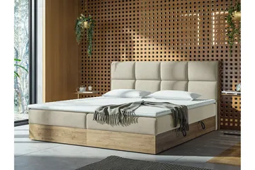 Jenkkisänky EUPHORIA 180x200 - Beige - Huonekalut - Sänky - Sängyt säilytystilalla
