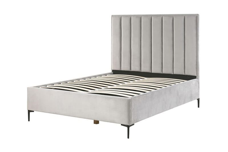 Parivuode Sezanne Säilytyksellä 140x200 cm - Harmaa - Huonekalut - Sänky - Sänkykehikot & sängynrungot