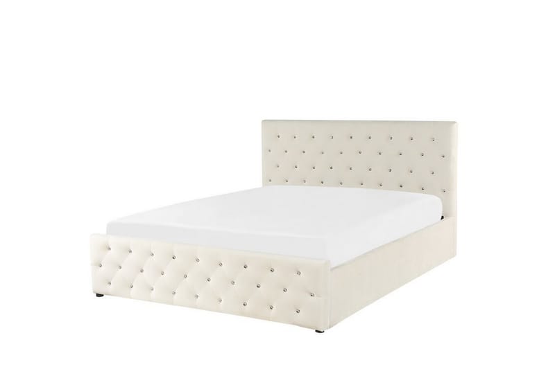 Säilytyssänky Bovelles 140x200 cm - Sametti/Beige - Huonekalut - Sänky - Sänkykehikot & sängynrungot