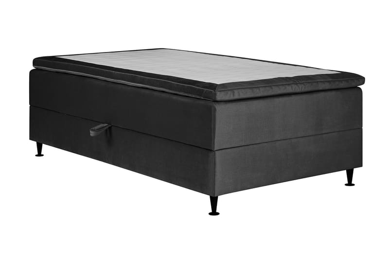 Pigge Extra Sänky säilytystilalla 120x200 - Tummanharmaa - Huonekalut - Sänky - Yhden hengen sängyt