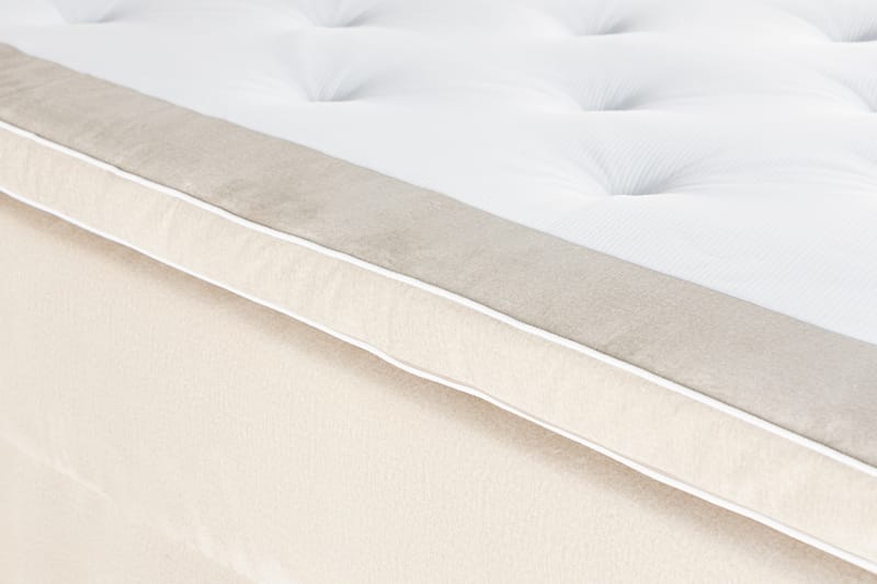 Säilytyssänky Alessia LED-valaistuksella 180x200 cm Sametti - Beige - Huonekalut - Sänky - Sängyt säilytystilalla