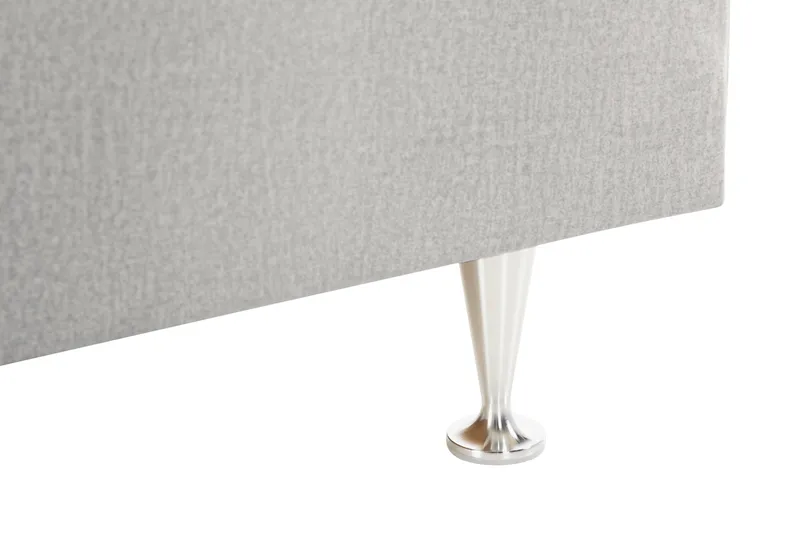 Säilytyssänky Alessia LED-valaistuksella 180x200 cm Sametti - Vaaleanharmaa - Huonekalut - Sänky - Sängyt säilytystilalla