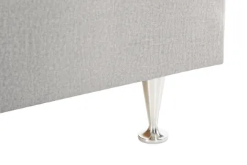 Säilytyssänky Alessia LED-valaistuksella 180x200 cm Sametti - Vaaleanharmaa - Huonekalut - Sänky - Sängyt säilytystilalla