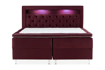 Säilytyssänky Alessia LED-valaistuksella 180x200 cm Sametti