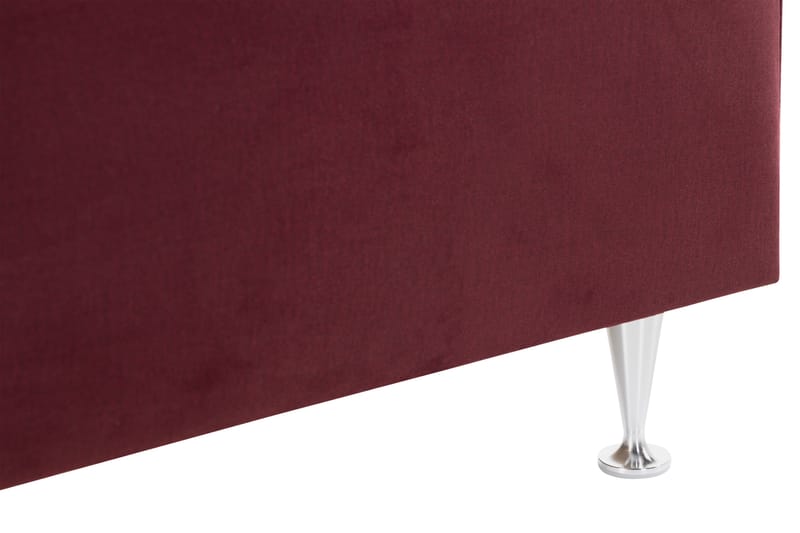 Säilytyssänky Alessia LED-valaistuksella 180x200 cm Sametti - Punainen - Huonekalut - Sänky - Sängyt säilytystilalla