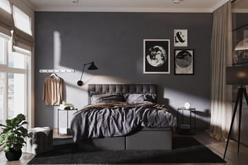 Säilytyssänky Boxy 120x200 cm Musta/Harmaa - Huonekalut - Sänky - Sänkypaketti