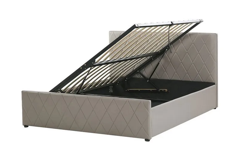 Säilytyssänky Cabariot 140x200 cm - Keinonahka/harmaa - Huonekalut - Sänky - Sängyt säilytystilalla