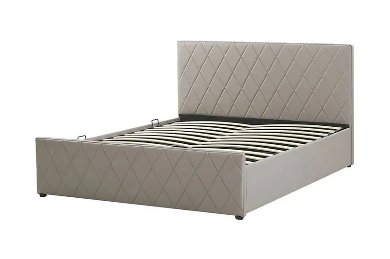 Säilytyssänky Cabariot 140x200 cm - Keinonahka/harmaa - Huonekalut - Sänky - Sängyt säilytystilalla