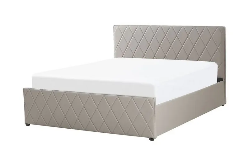 Säilytyssänky Cabariot 140x200 cm - Keinonahka/harmaa - Huonekalut - Sänky - Sängyt säilytystilalla