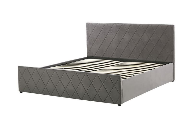 Säilytyssänky Cabariot 180x200 cm - Sametti/Harmaa - Huonekalut - Sänky - Sängyt säilytystilalla - Parisänky säilytystilalla