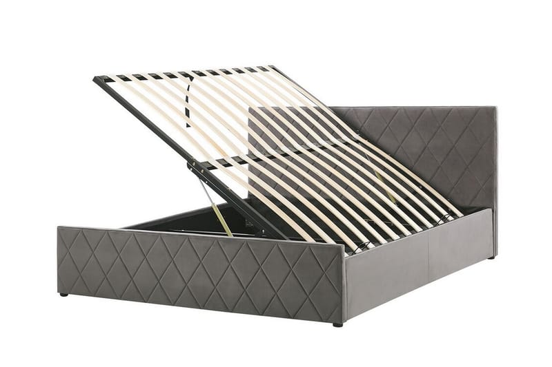Säilytyssänky Cabariot 180x200 cm - Sametti/Harmaa - Huonekalut - Sänky - Sängyt säilytystilalla - Parisänky säilytystilalla
