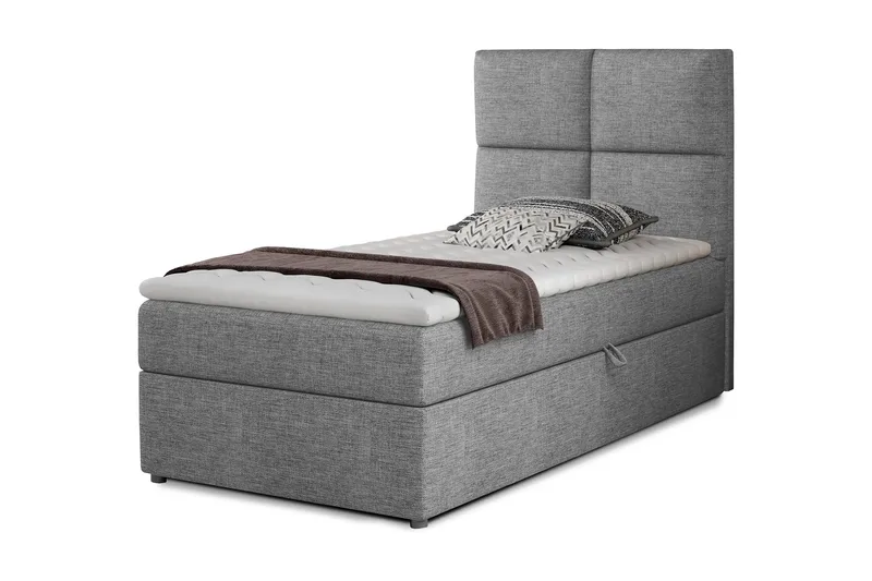 Säilytyssänky Lomagna 90x200 cm Ruutu, Harmaa