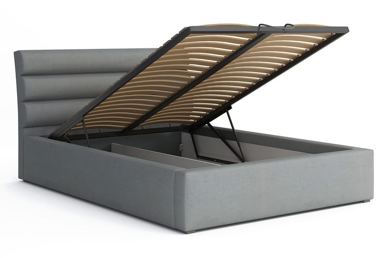 Säilytyssänky Moon 223x160x100 cm - Musta/Harmaa - Huonekalut - Sänky - Sängyt säilytystilalla