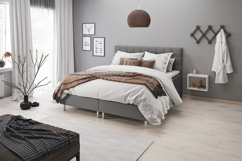 Säilytyssänky Suset 180x200 - Harmaa - Huonekalut - Sänky - Sängyt säilytystilalla - Parisänky säilytystilalla